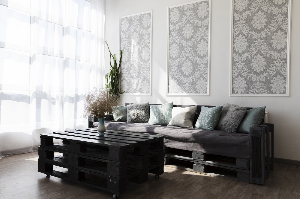 Sofás con palets para interior